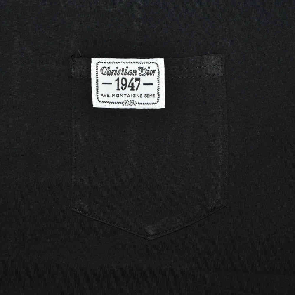 Dior Pocket Patch Black Premium Cotton T-shirt-thumb-3