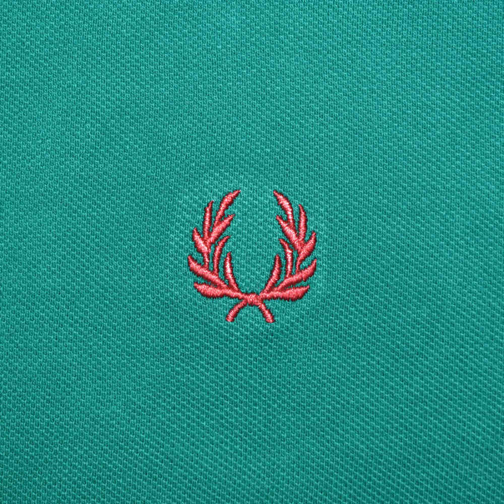 Fred Perry Embroidered logo Green Premium T-shirt-3