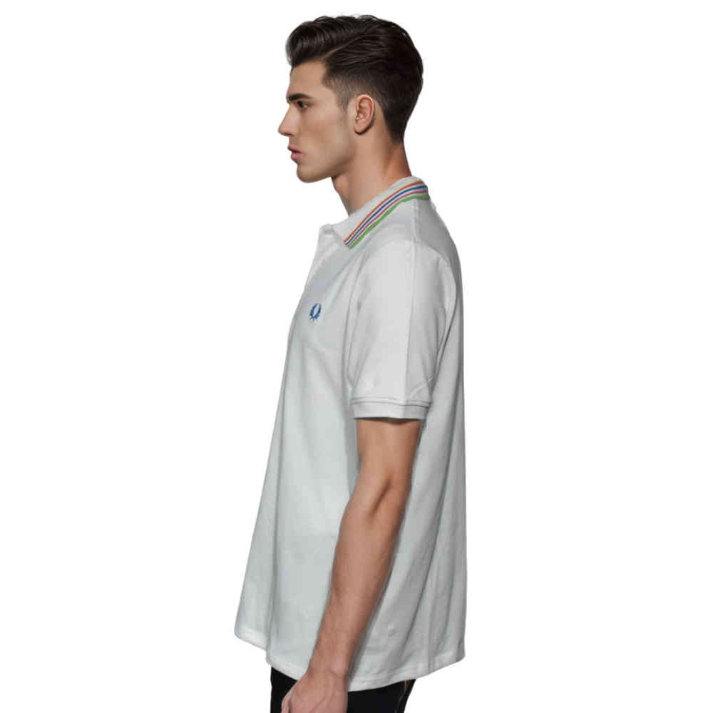Fred Perry Embroidered logo White Premium T-shirt-2