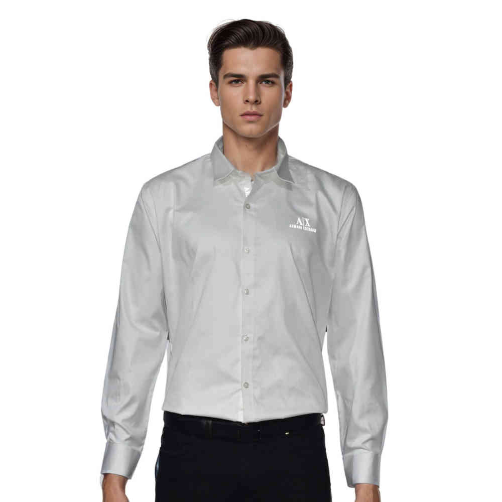 White Armani Exchange Black Premium Cotton Shirt