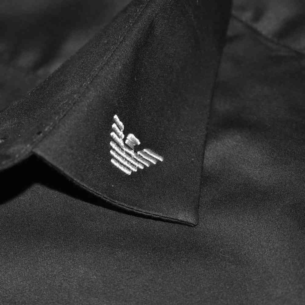 Armani Exchange Embroidered logo Black Premium Shirt-thumb-4