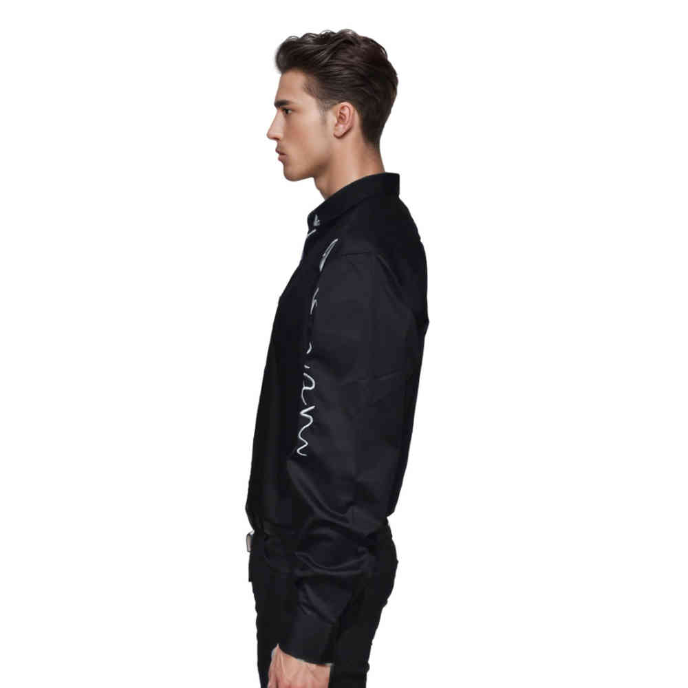 Armani Exchange Embroidered logo Black Premium Shirt-thumb-2