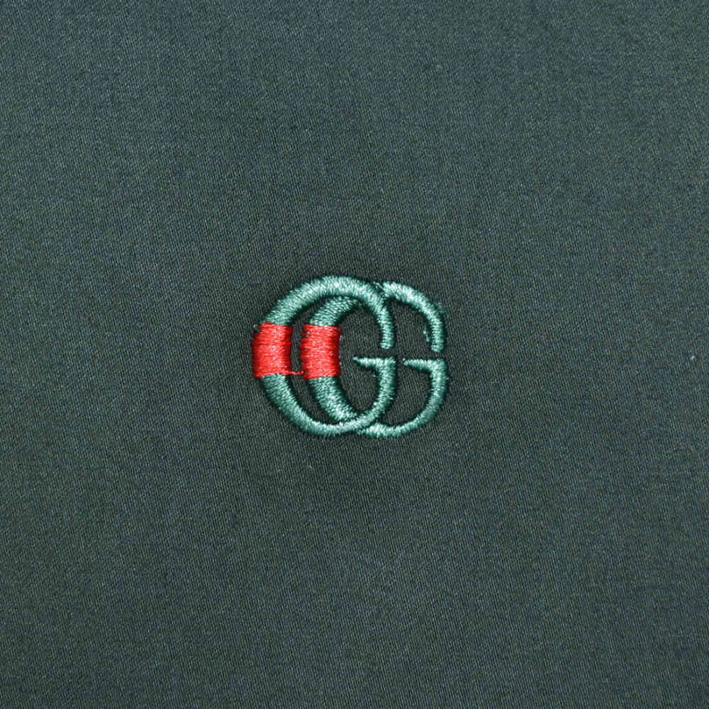 Gucci Embroidered logo Green Premium Luxury Shirt-3
