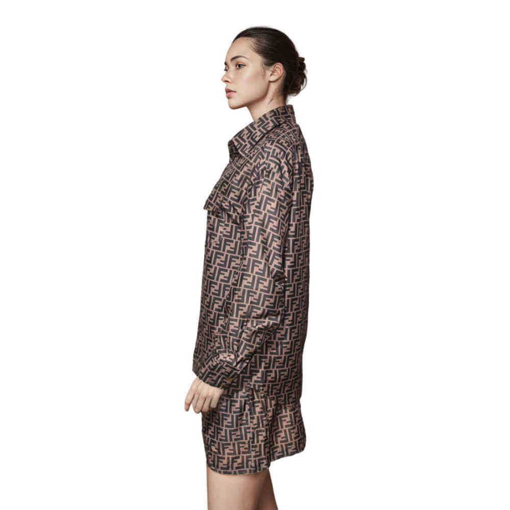 Fendi Brown Premium Quality Co-Ord Set-thumb-2