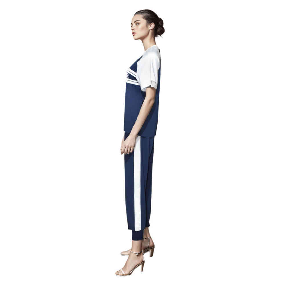 Dior White & Blue Premium Quality Co-Ord Set-3