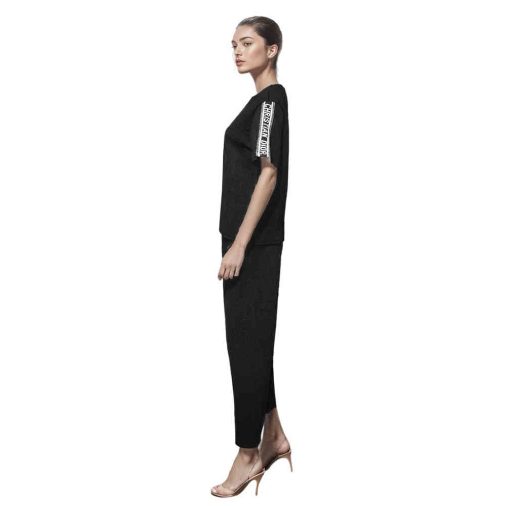 Dior Spider Embroidered Black Premium Co-ord Set-thumb-3