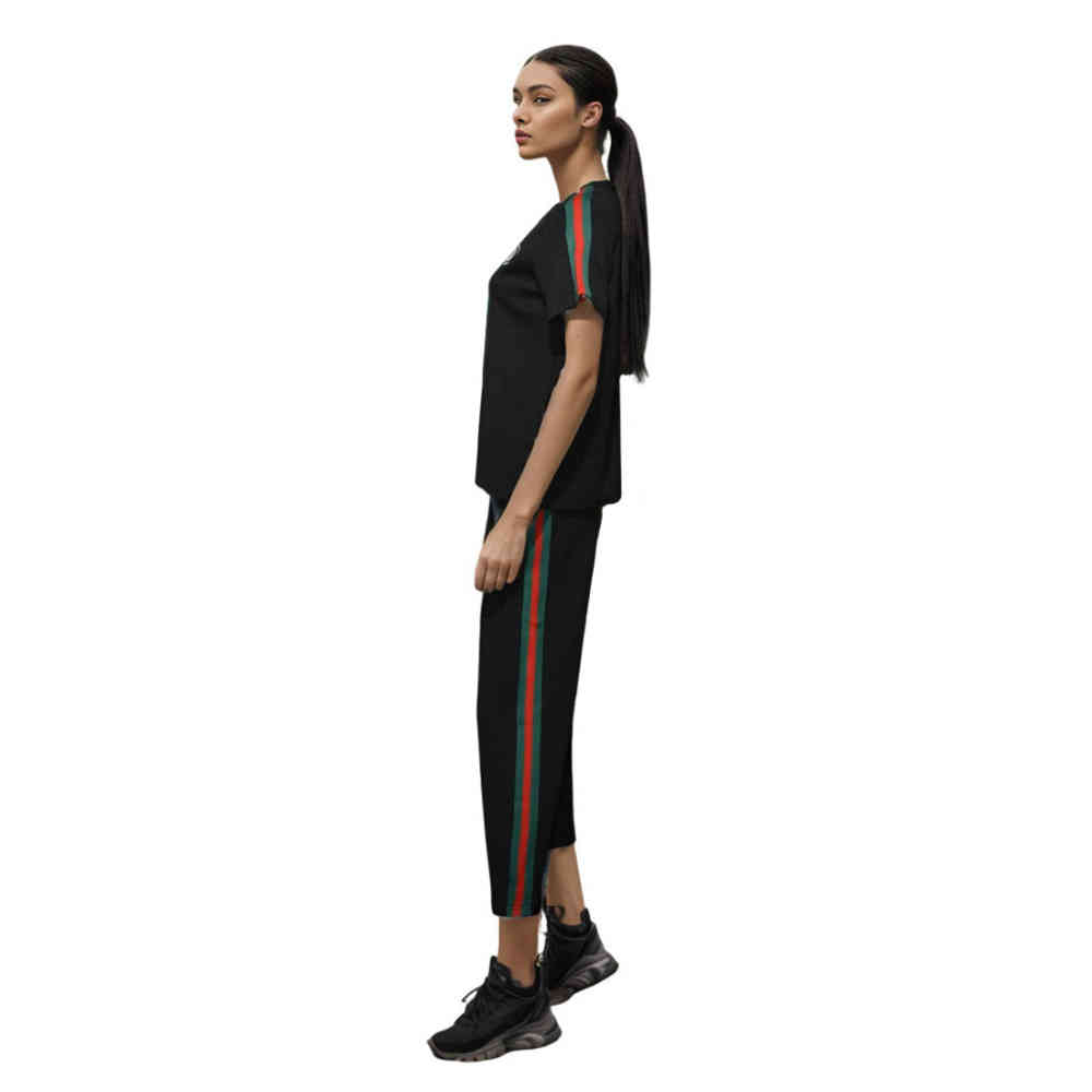 Gucci Embroidered logo Black Cotton Co-ord Set-thumb-2