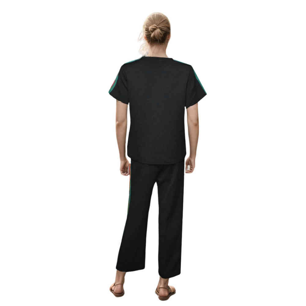 Gucci Embroidered logo Black Cotton Co-ord Set-thumb-1