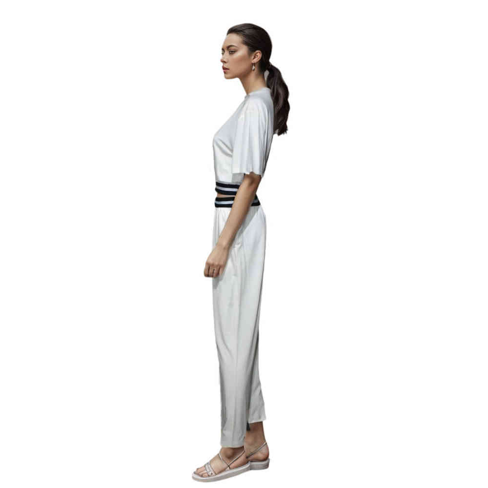 Prada Embroidered logo White Premium Co-ord Set-3