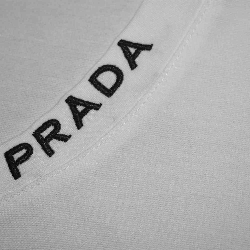 Prada Embroidered logo White Premium Co-ord Set-5