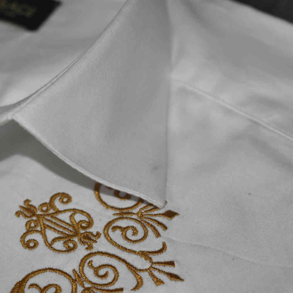 Versace Medusa Embroidered White Premium Shirt-4