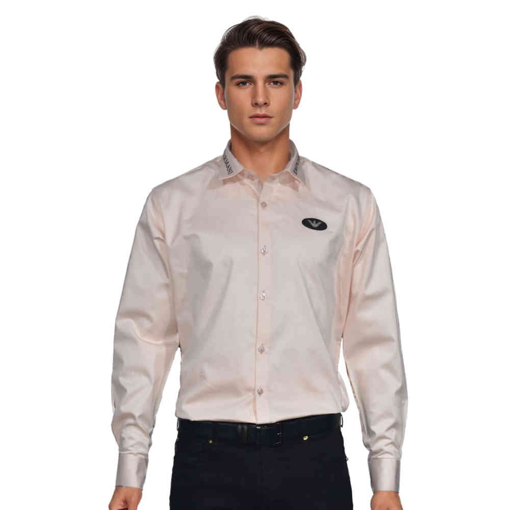 Pink Emporio Armani logo Print Black Premium Shirt