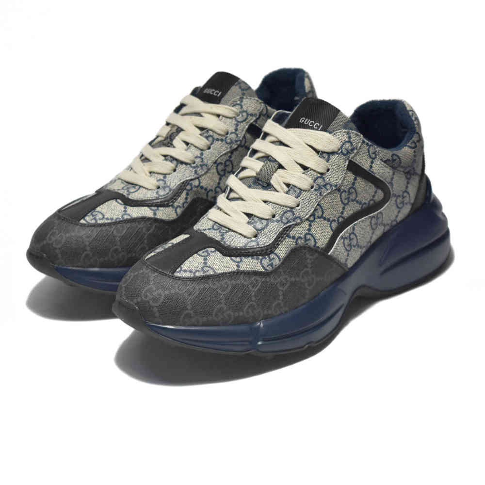 Gucci GG Rhyton Navy Blue Sneakers-thumb-2