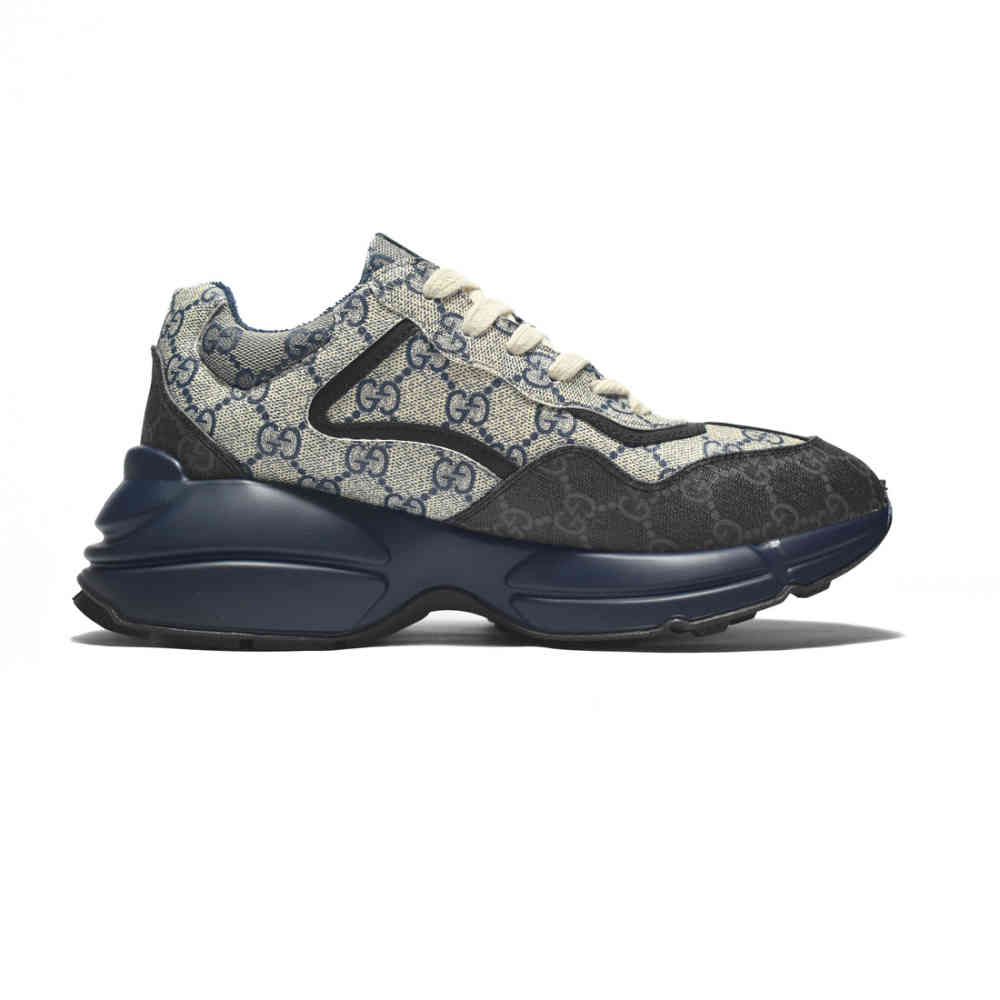 Gucci GG Rhyton Navy Blue Sneakers-thumb-1
