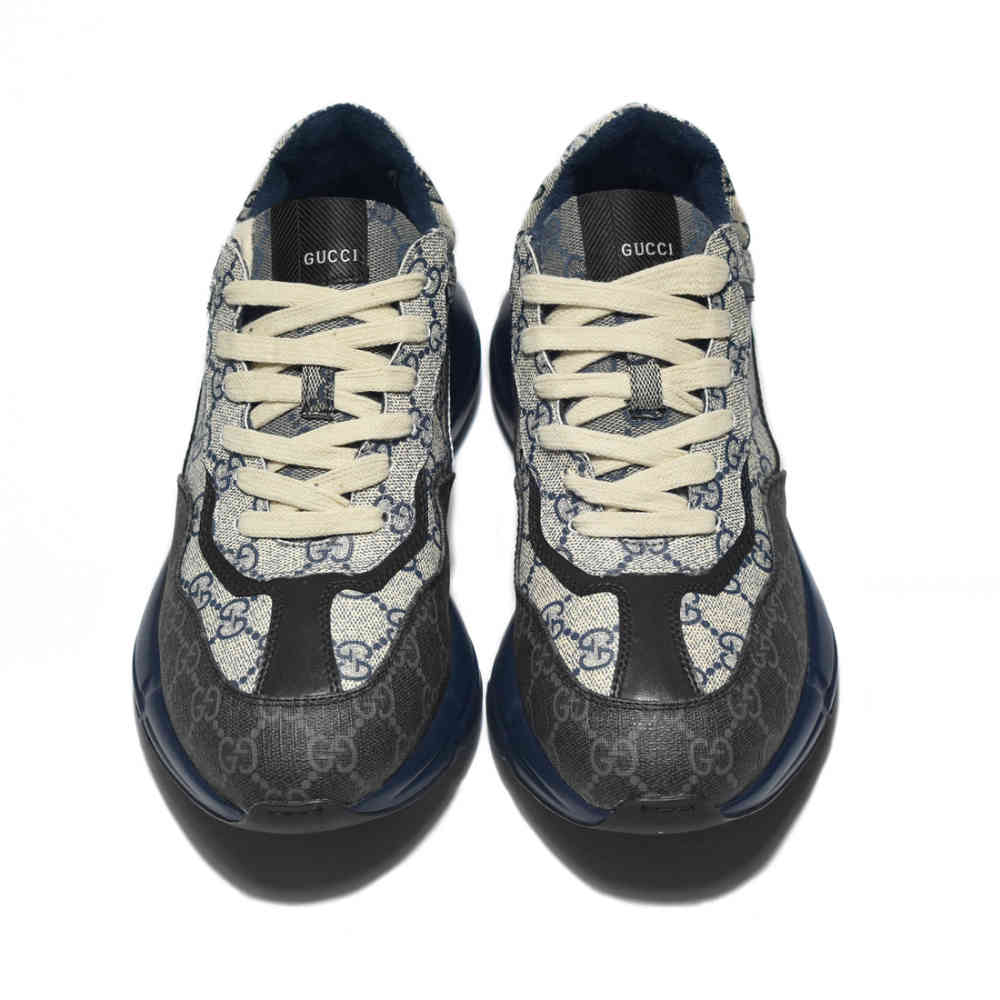 Gucci GG Rhyton Navy Blue Sneakers-thumb-3