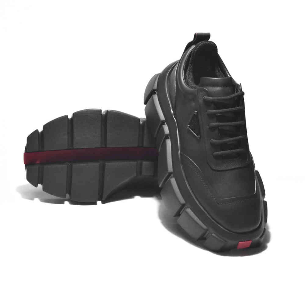 Prada Black Re-Nylon leather Sneakers-5