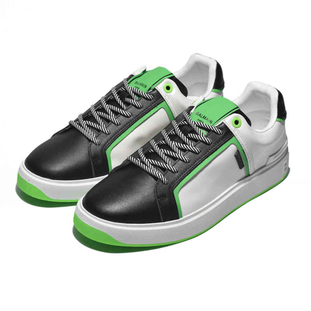 Balmain Black & White B-Court Premium Sneakers-thumb-2