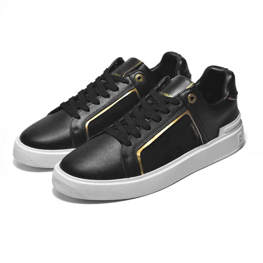 Balmain B-Court Black & White Monogram Sneakers-thumb-2