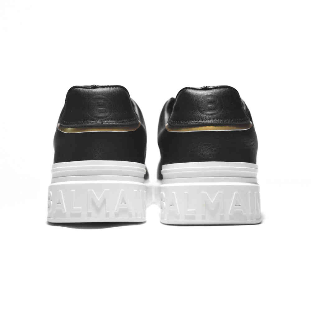 Balmain B-Court Black & White Monogram Sneakers-thumb-4