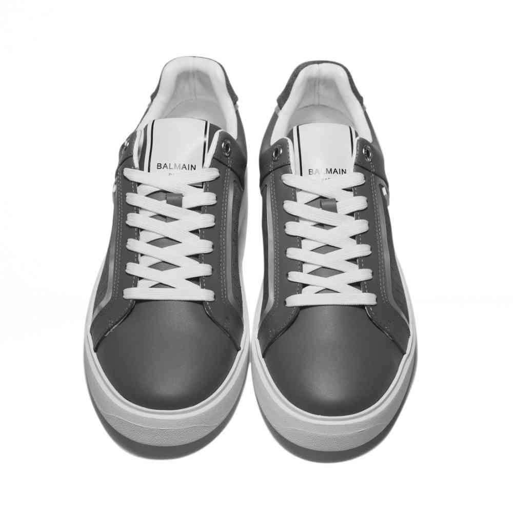 Balmain B-Court Monogram Grey Premium Sneakers-thumb-3