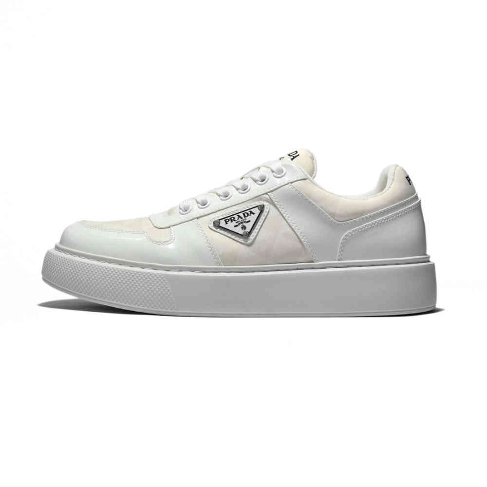White Prada Re-Nylon Black Premium Luxury Sneakers