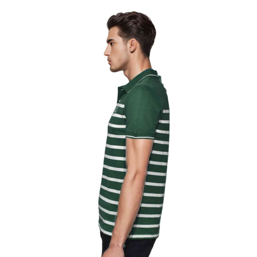 Coach Striped Pique Green Polo T-shirt-2