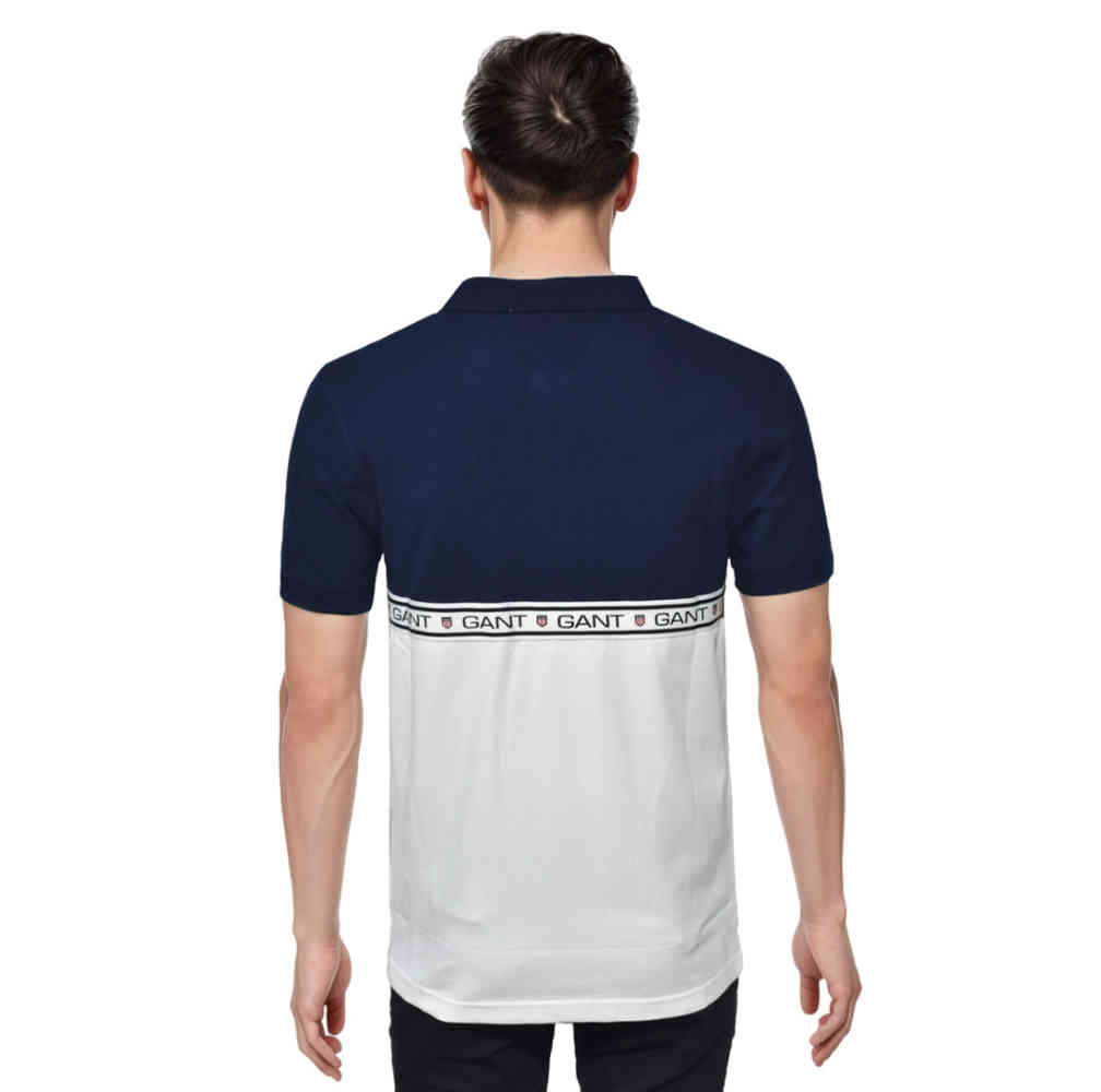 GANT Embroidery logo Navy Blue Premium Polo T-shirt-1