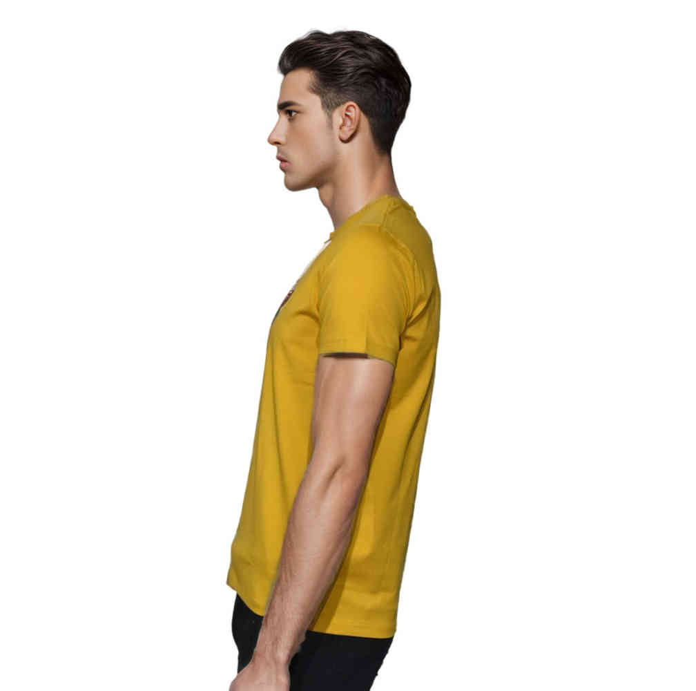 Prada Embroidered logo Yellow Cotton T-shirt-thumb-2