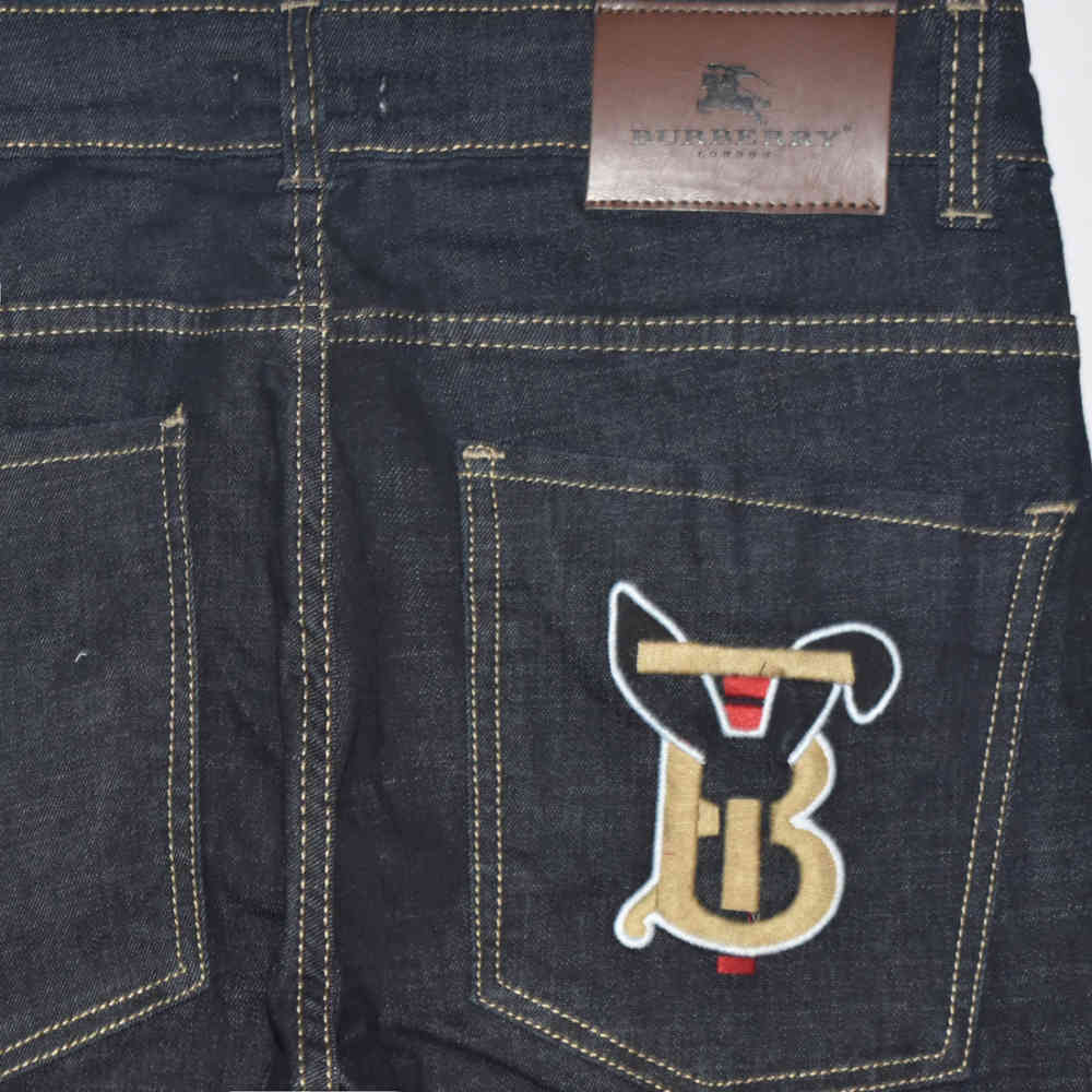 Burberry Blue Premium Quality Jeans-thumb-3