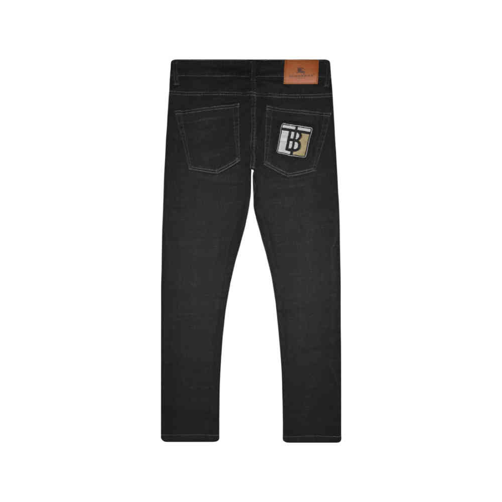 Burberry Black Premium Logo on Pocket Jeans-5