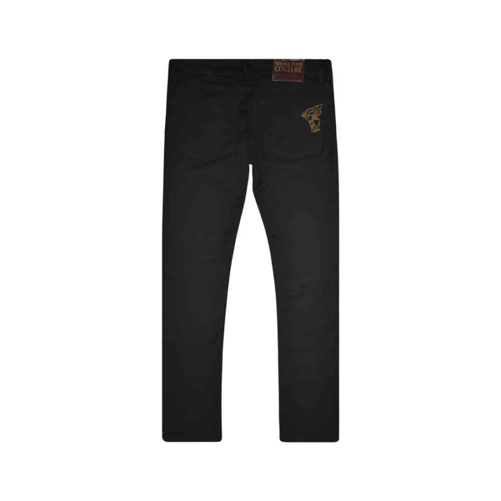 Versace Embroidered logo Black Premium Quality Jeans-5