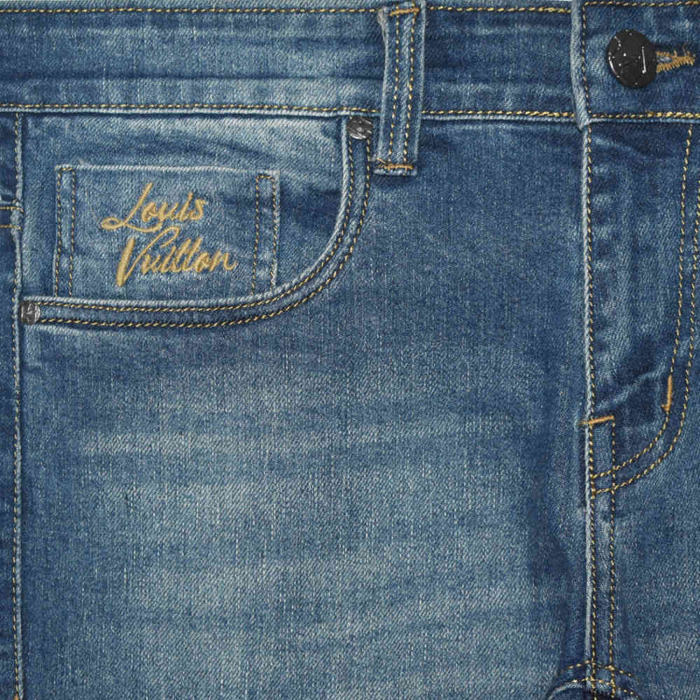 Louis Vuitton Blue Mickey Mouse Premium Jeans-2