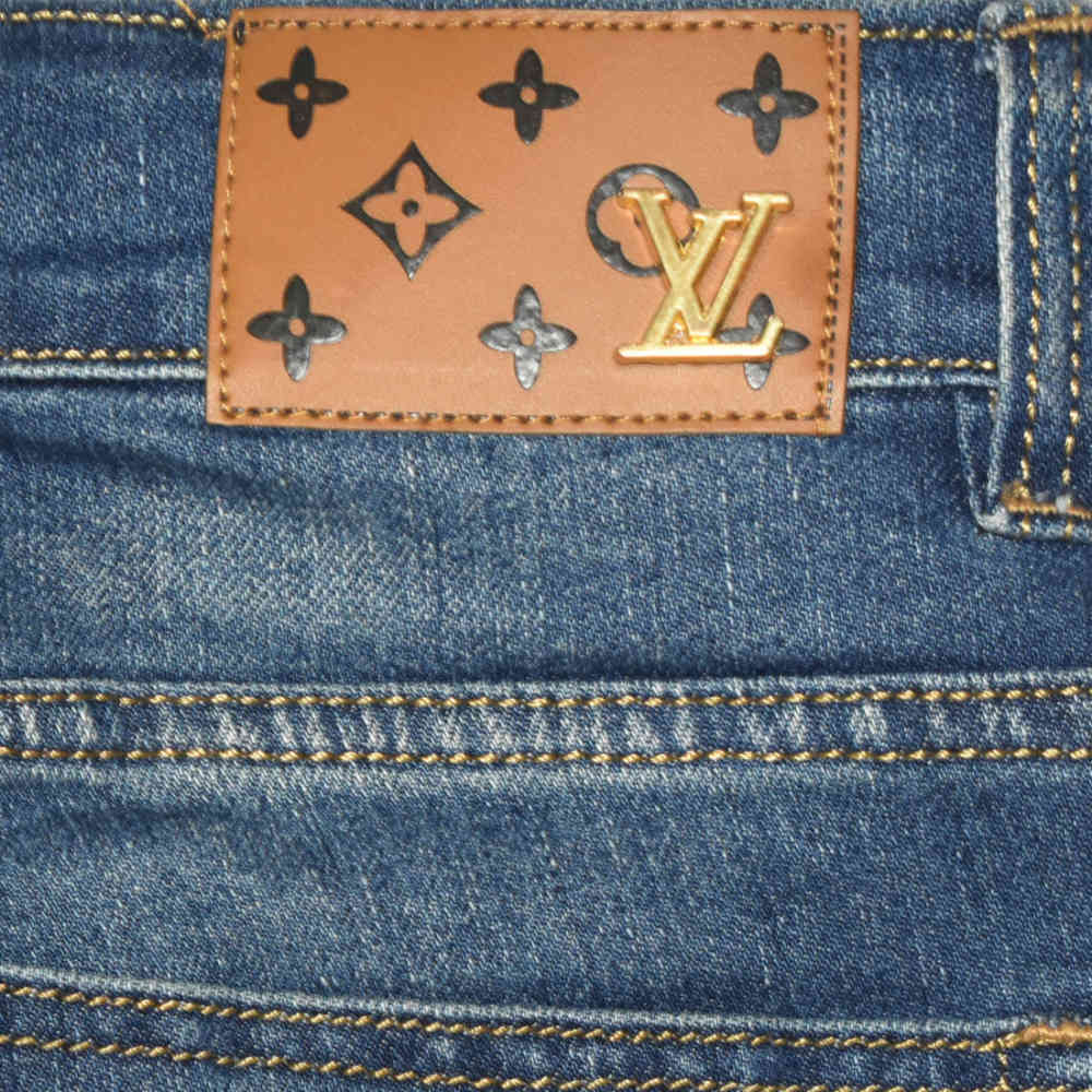 Louis Vuitton Blue Mickey Mouse Premium Jeans-4