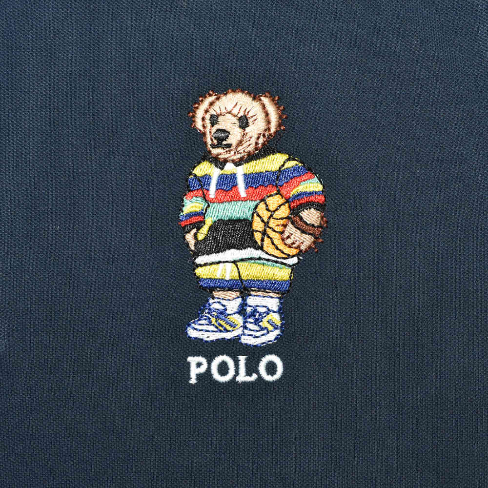 Blue Bear Embroidered Premium Polo T-shirt-thumb-3