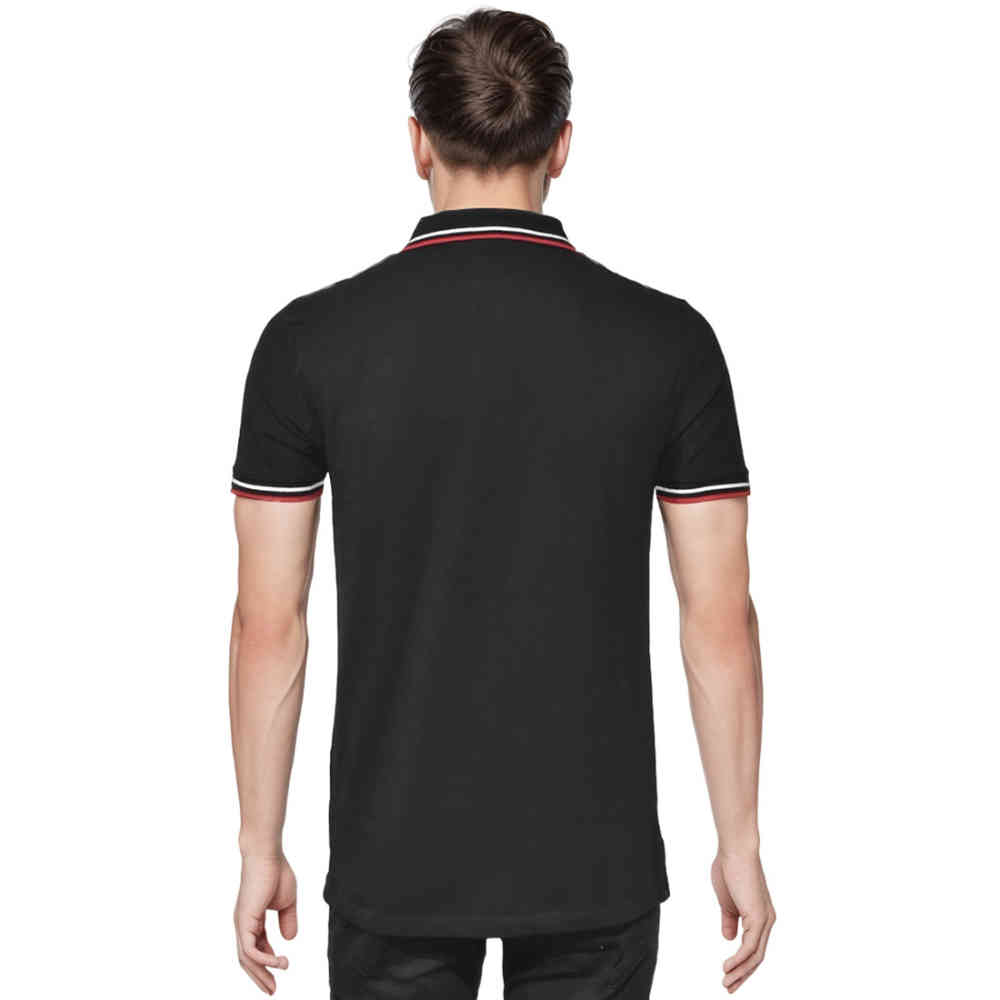 Bear Embroidered Black Polo T-shirt-1