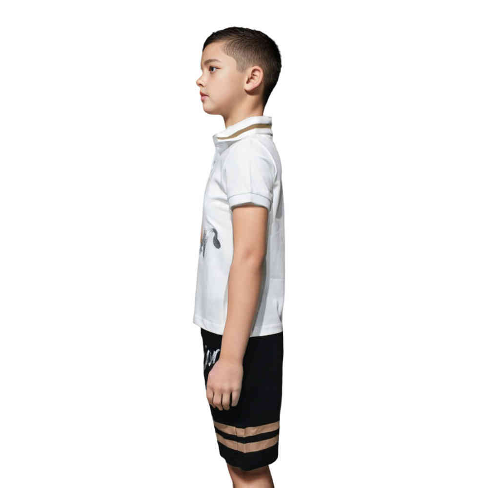 Dior Printed White Premium Quality Kids Co-ord Set-thumb-2