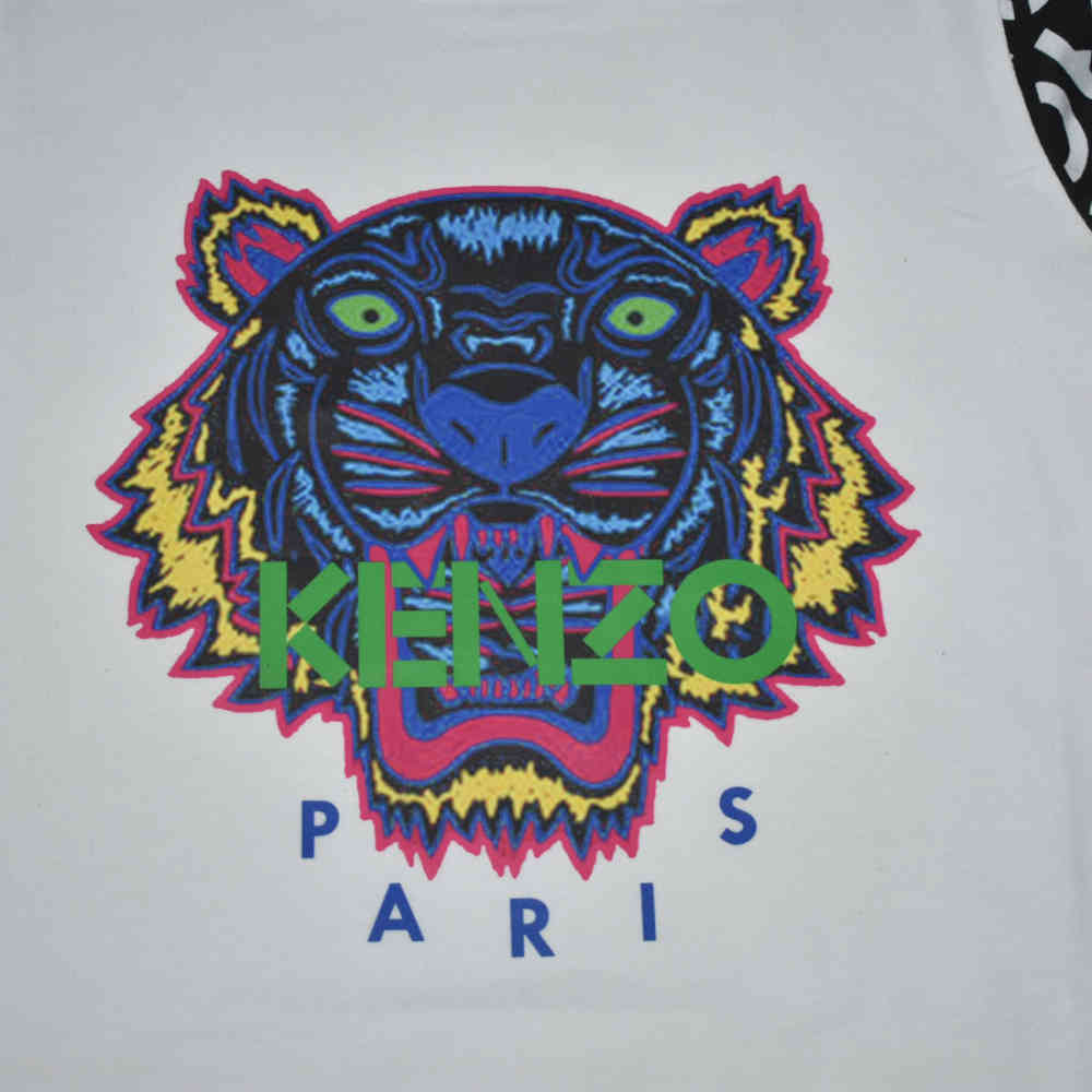 Kenzo Tiger Printed White Premium Kids Co-ord Set-thumb-3