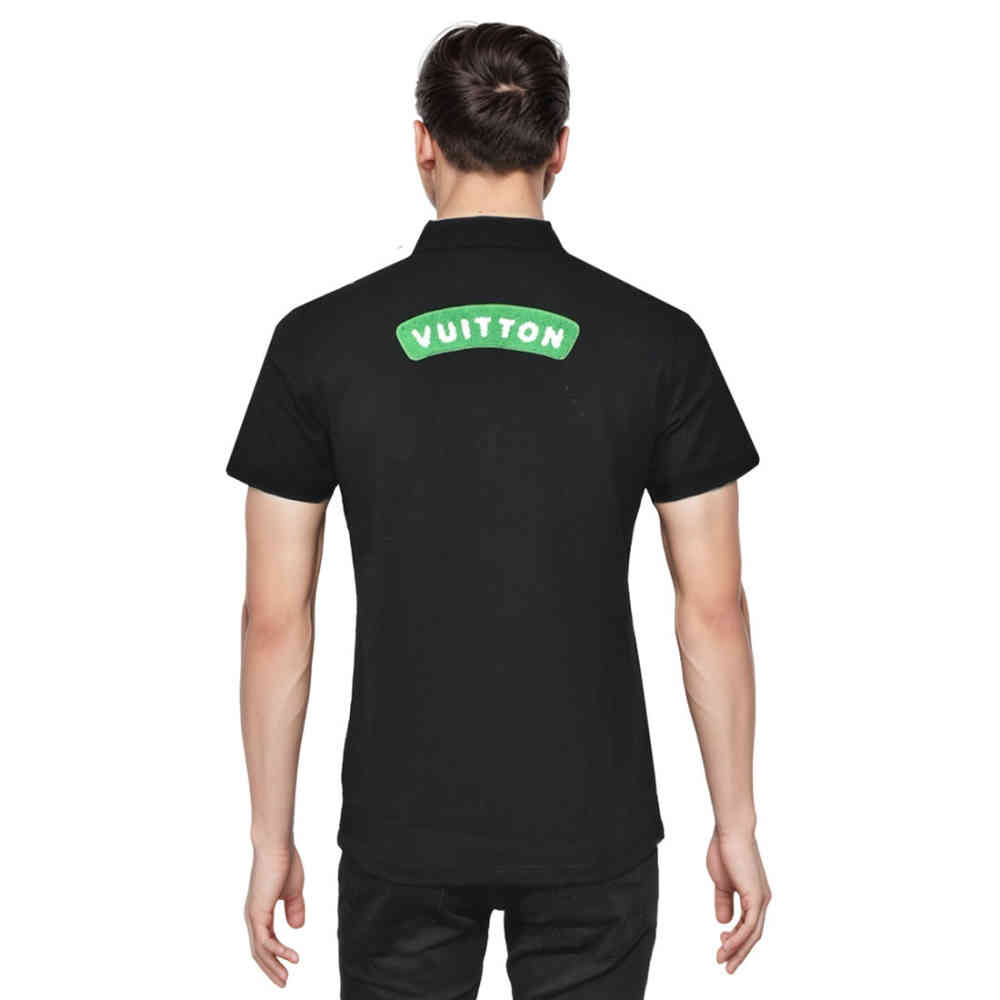 Louis Vuitton Black Premium Quality Polo Tees-1