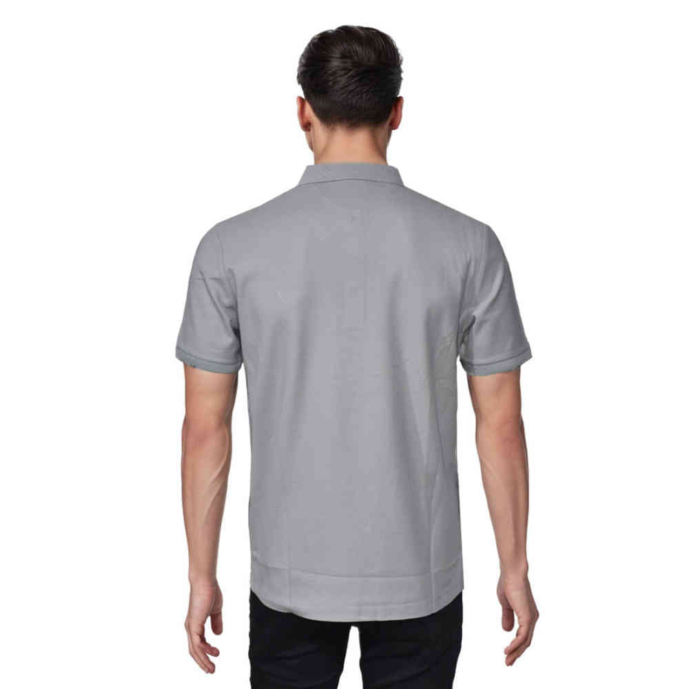 Prada Grey Premium Cotton Polo T-shirt-thumb-1
