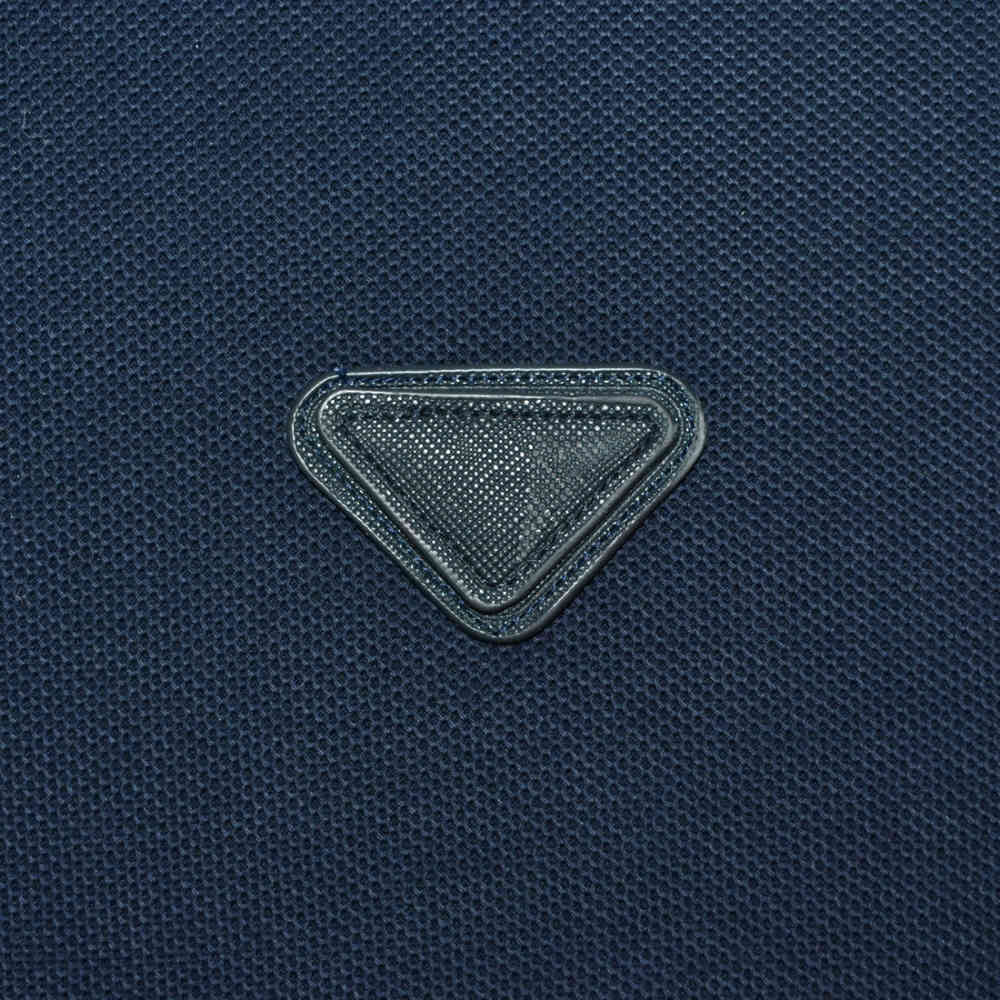 Prada Dark Blue Premium Cotton Polo T-shirt-thumb-3