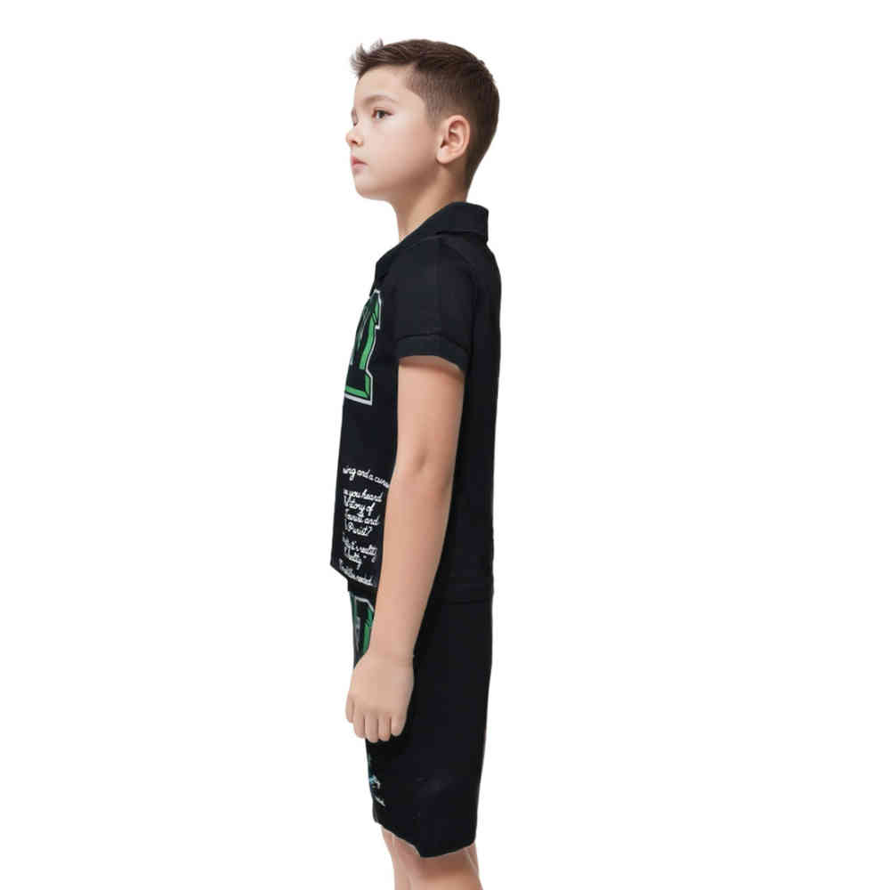 Louis Vuitton Printed Black Premium Kids Co-ord Set-2