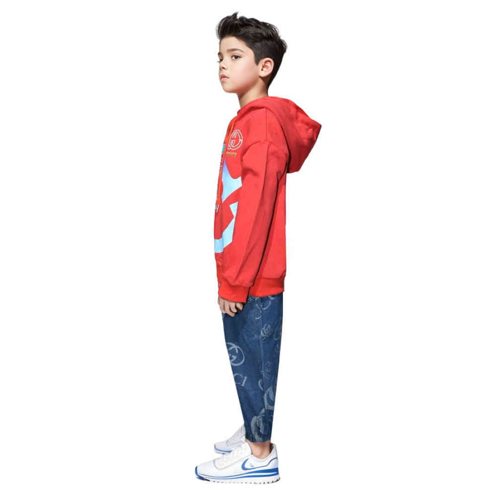 Gucci Printed Red Premium Kids Co-ord Set-2