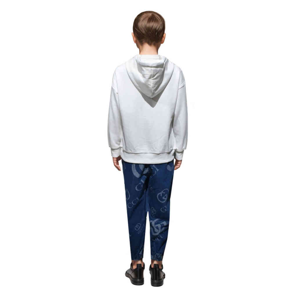 Gucci Printed White Premium Quality Kids Co-ord Set-1