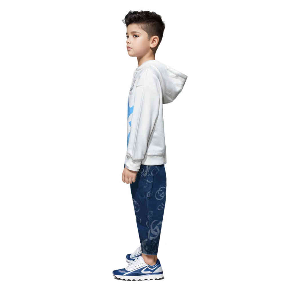 Gucci Printed White Premium Quality Kids Co-ord Set-2