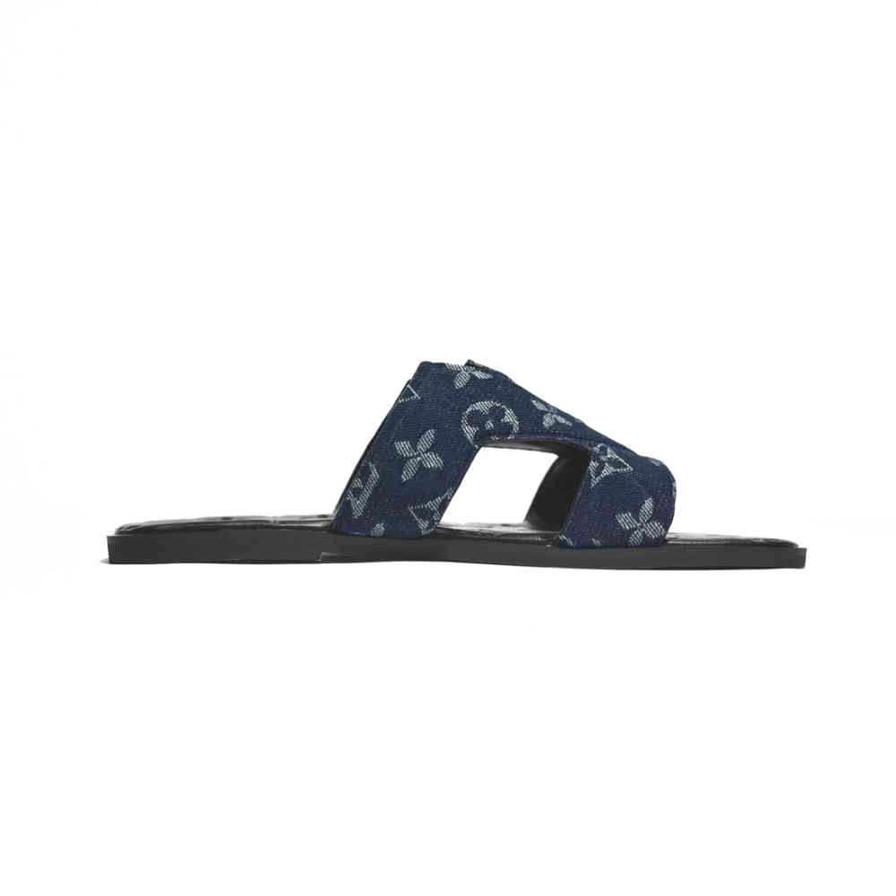 Louis Vuitton Oasis Mule Navy Blue Flip-flops-2