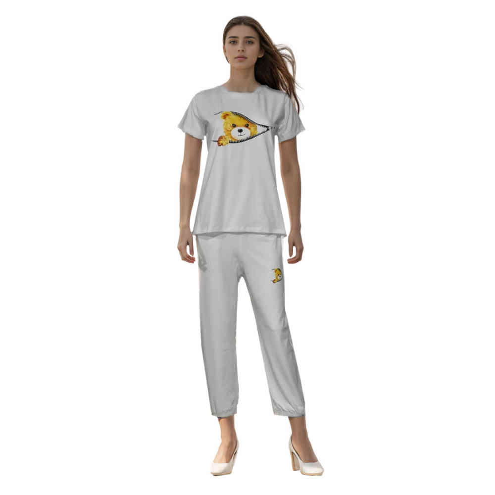 Moschino White Premium Cotton Co-ord Set-1