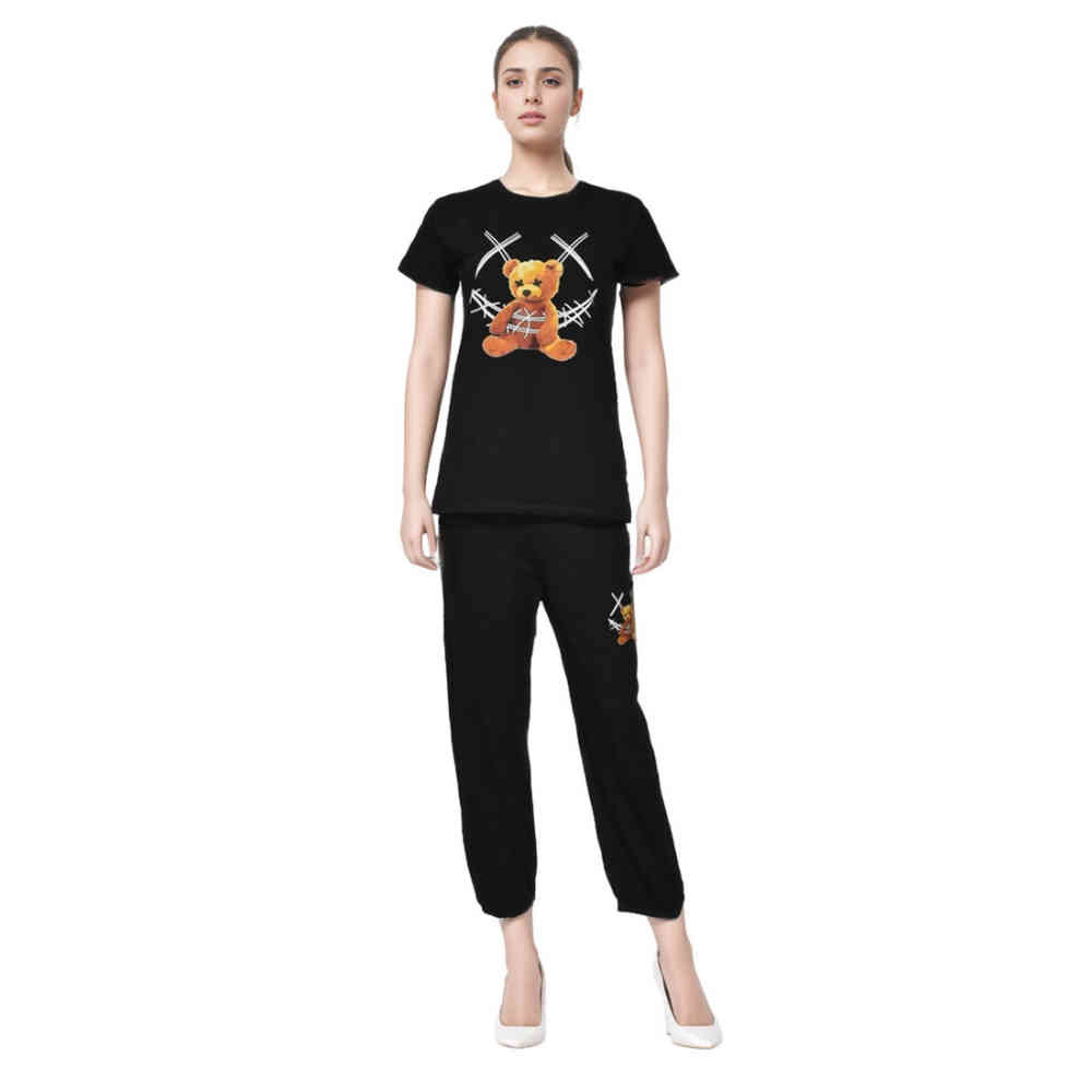 Moschino Bear Print Black Premium Co-ord Set-1