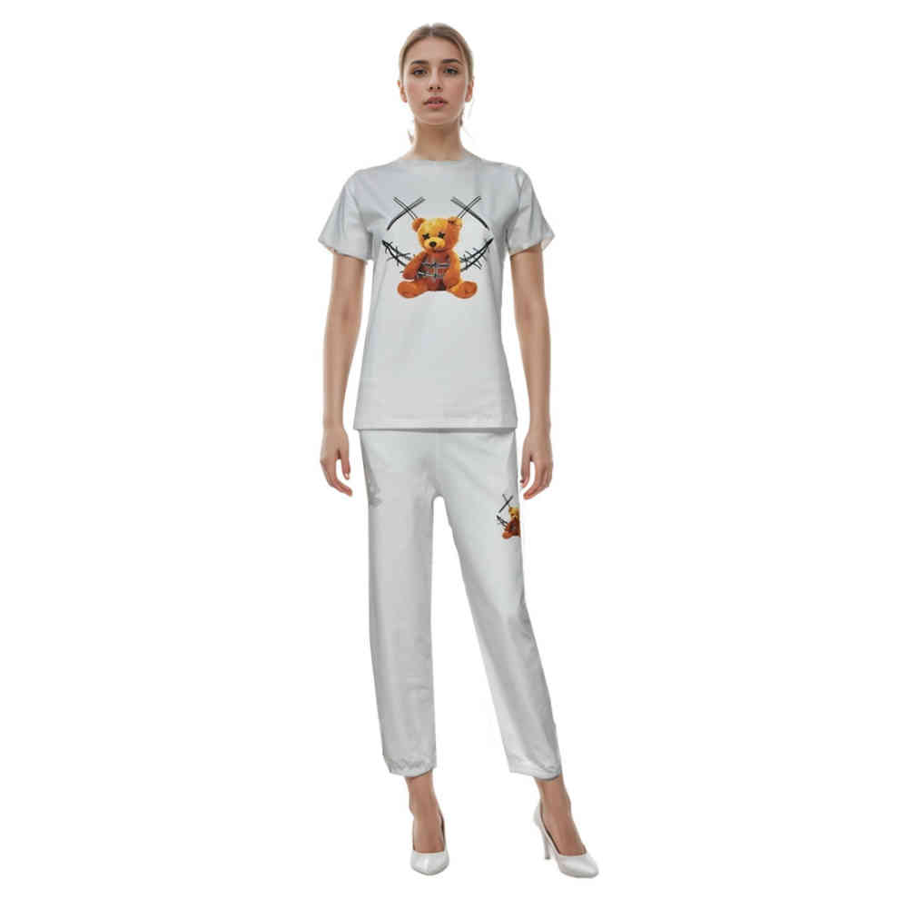 Moschino Bear Print White Premium Co-ord Set-1