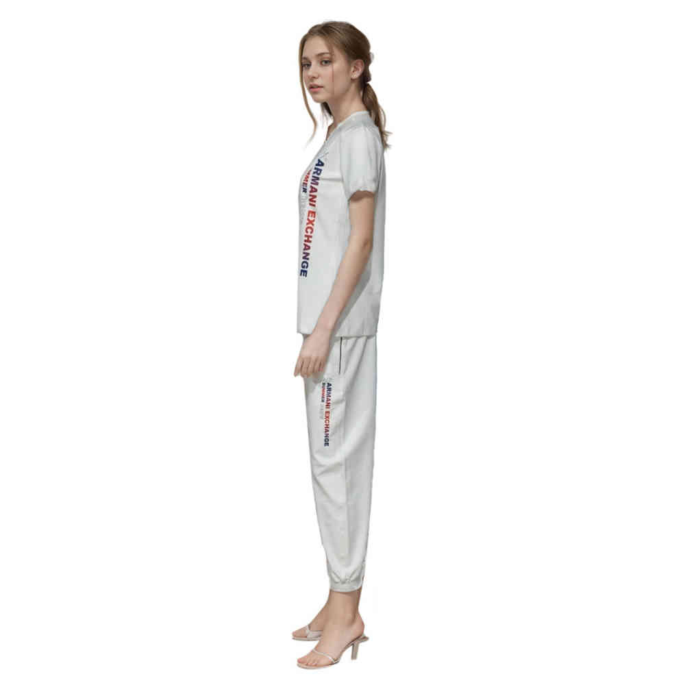 Armani Exchange White Premium Cotton Co-ord Set-3