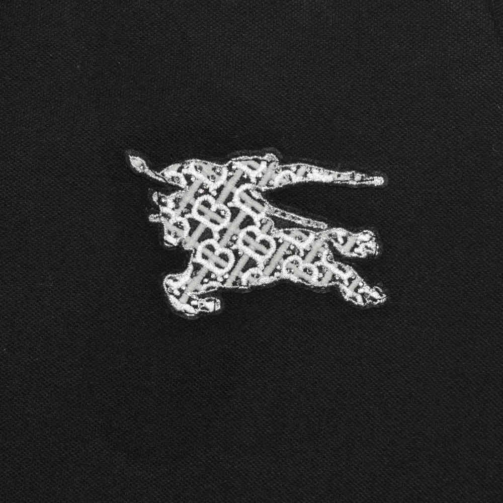 Burberry Embroidered logo Black Women T-shirt-thumb-3